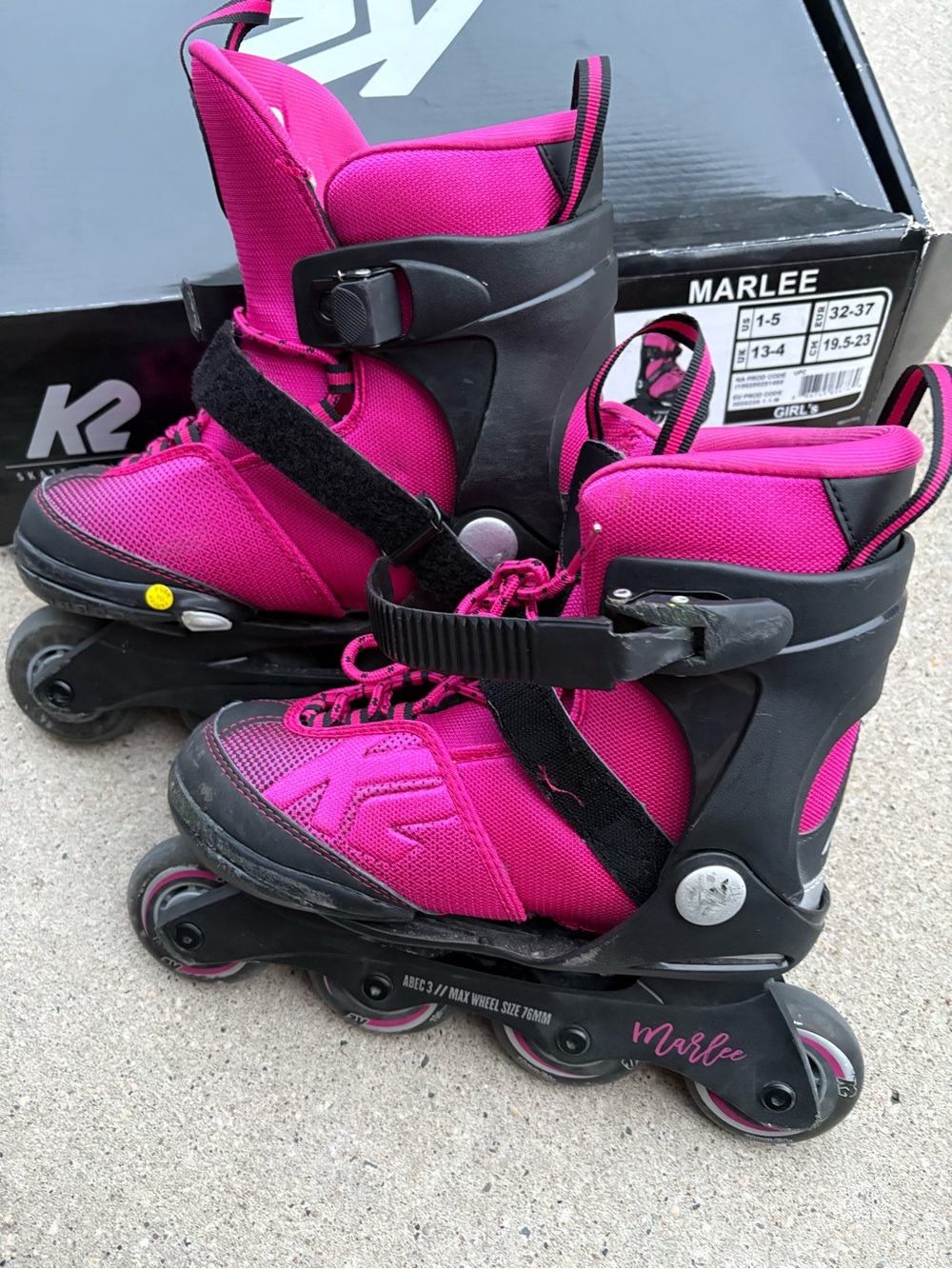 K2 Marlee Girls' Adjustable Pink Inline Skates